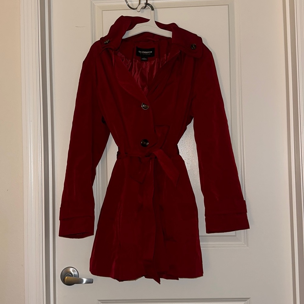 Women’s Red Trench Coat - Liz Claireborne